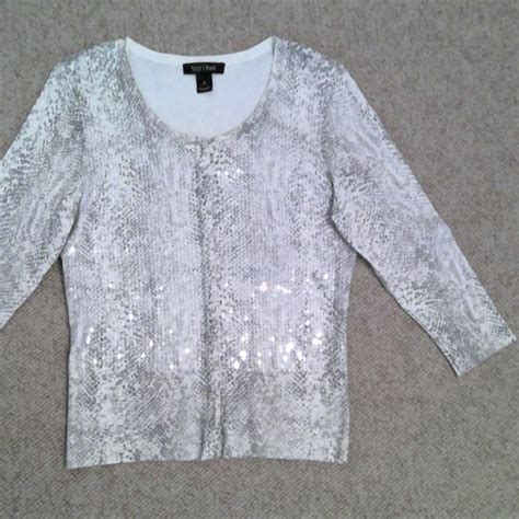 white house black market metallic silver sweater|white house black market sweaters.